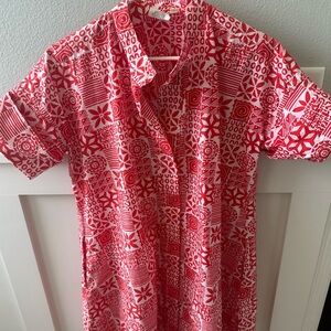 Red Patterned Mini Dress